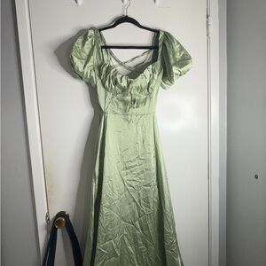 Cider Green Long Dress